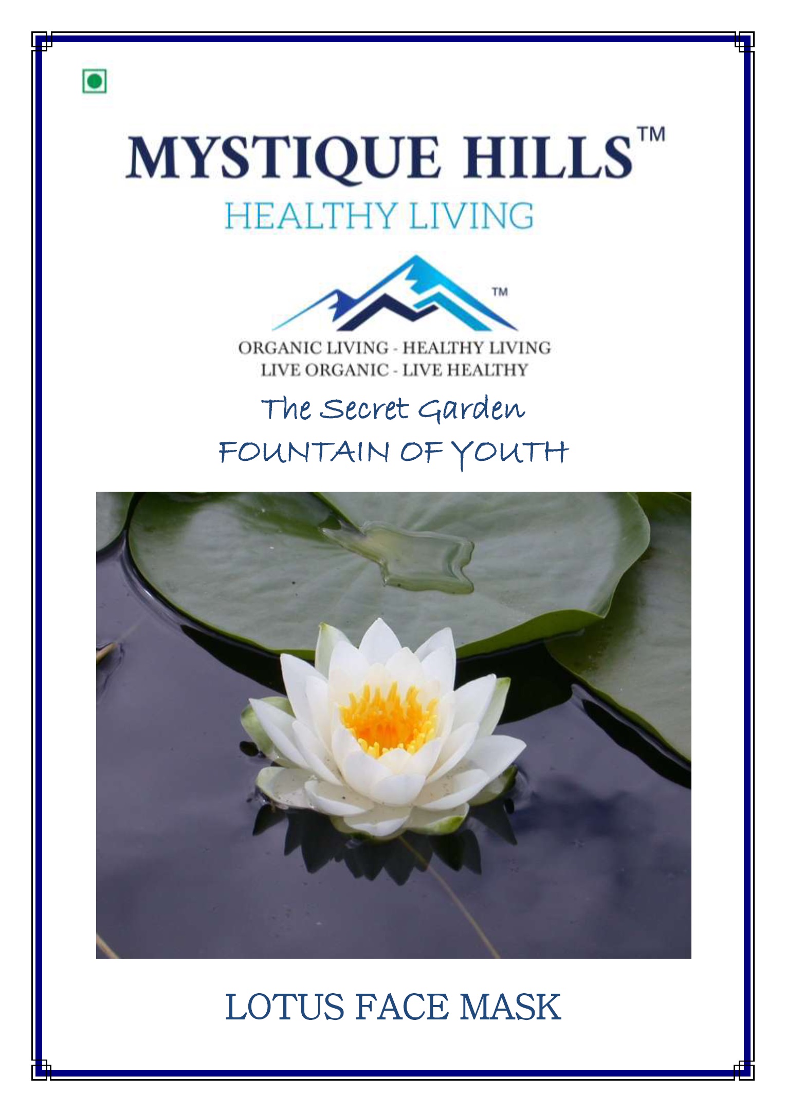 Mystique White Lotus face mask powder 100 g - Mystique Hills