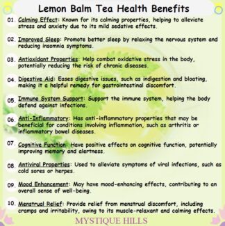 Lemon Balm Powder uses and benefits