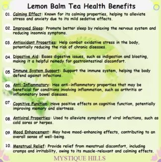 Lemon Balm Powder uses and benefits